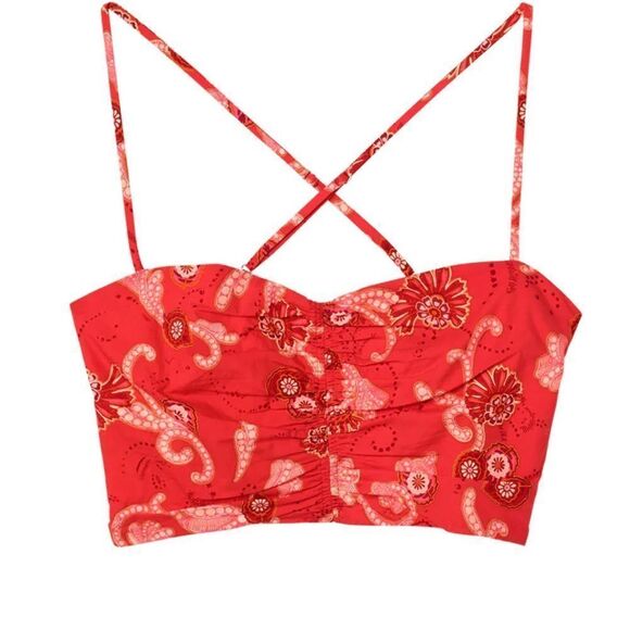 A.L.C. Arit Floral Cotton Crop Top NWT $297 - Picture 3 of 7